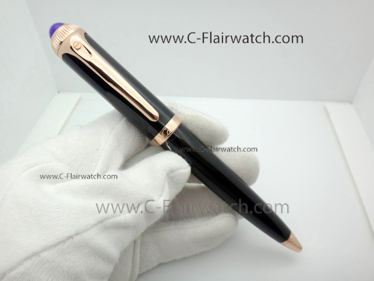 Copy Cartier Roadster De Ballpoint Pen - Black and Rose Gold